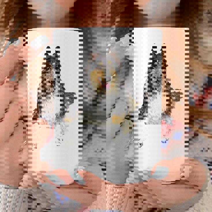 ラフ・コリー・トライ 長袖tシャツ コーヒーマグ 面白い贈り物