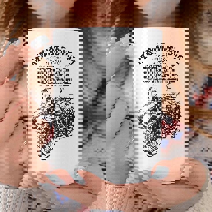 レトロモーターサイクルウラルtシャツ-ヴィンテージサイドカーモーターバイク コーヒーマグ 面白い贈り物