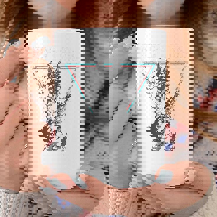 ロックンロール ドッグ ギター ミュージック バイブ コーヒーマグ 面白い贈り物