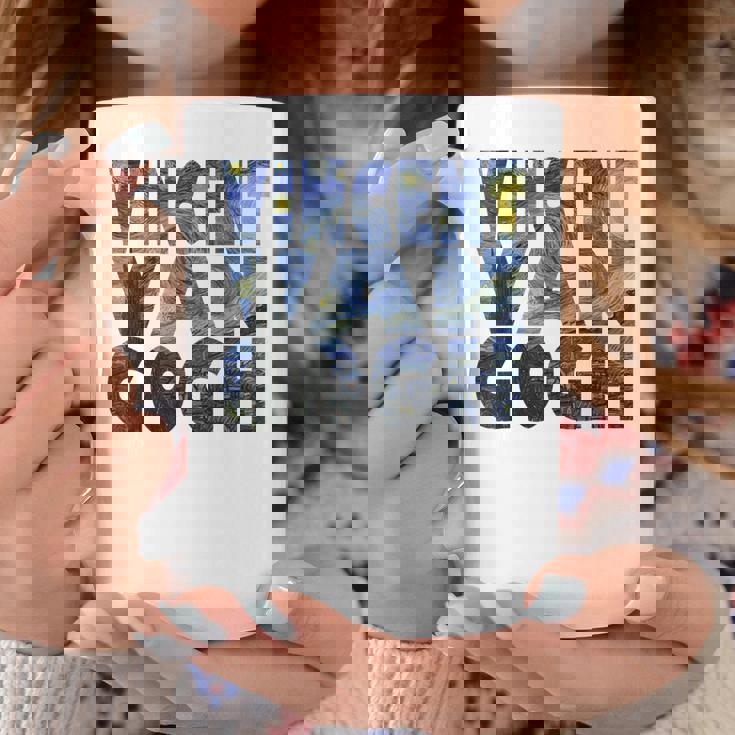 ヴィンセント・ヴァン・ゴッホ作「星月夜」 テキスト ミュージアムアート コーヒーマグ 面白い贈り物