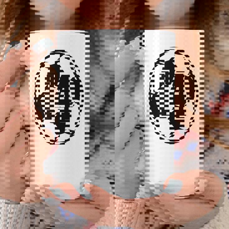 数字 14 Fourn サッカーボール Futbol コーヒーマグ 面白い贈り物