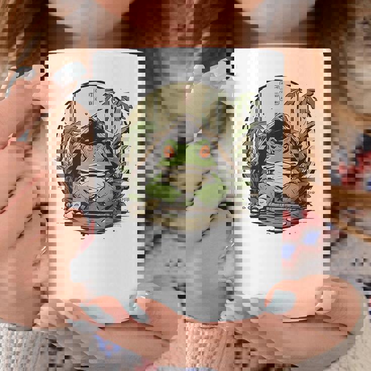 日本の不機嫌なカエル浮世絵 アニメ 日本アート コーヒーマグ 面白い贈り物