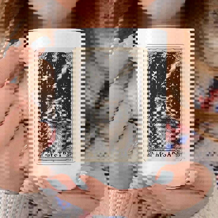 星のタロットカード アライグマ 占星術 神秘的なアライグマ コーヒーマグ 面白い贈り物