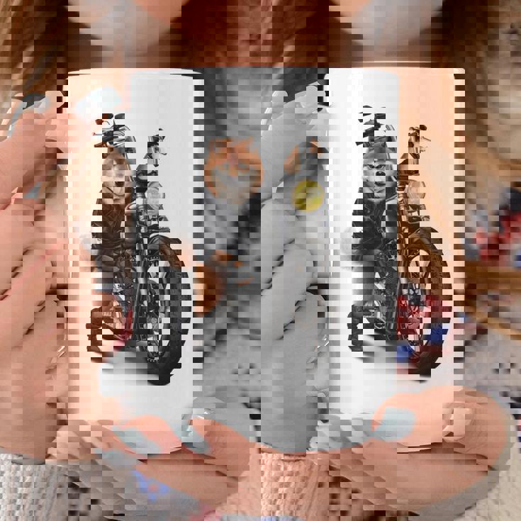 柴犬 いばけん 犬 バイク バイカー 長袖tシャツ コーヒーマグ 面白い贈り物