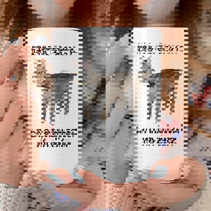 私は放射線で汚染されています 日本の猫 おもしろミーム コーヒーマグ 面白い贈り物