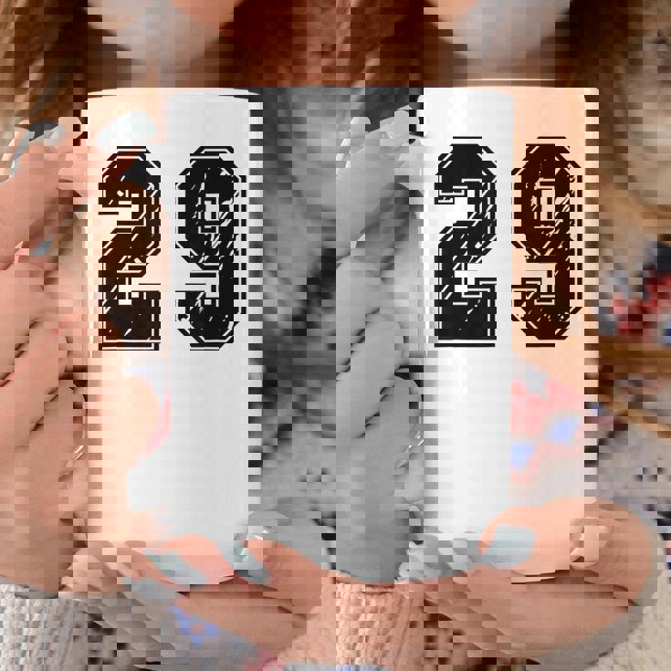 背番号 29 チーム短大スポーツ背番号付きユニフォーム コーヒーマグ 面白い贈り物