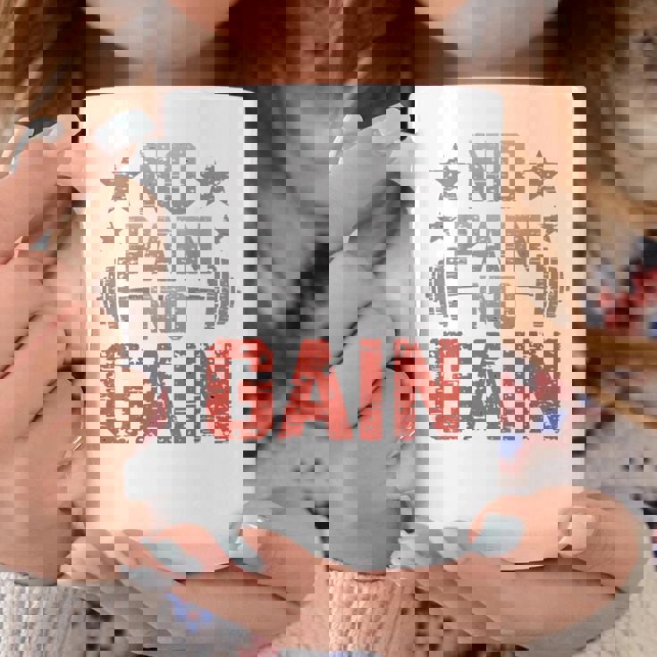 裏面にプリント No Pain No Gainign No Pain No Gain Meme コーヒーマグ 面白い贈り物