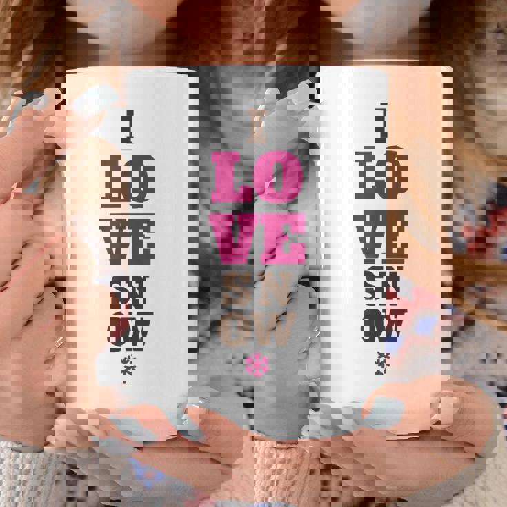 雪の冬が大好き コーヒーマグ 面白い贈り物