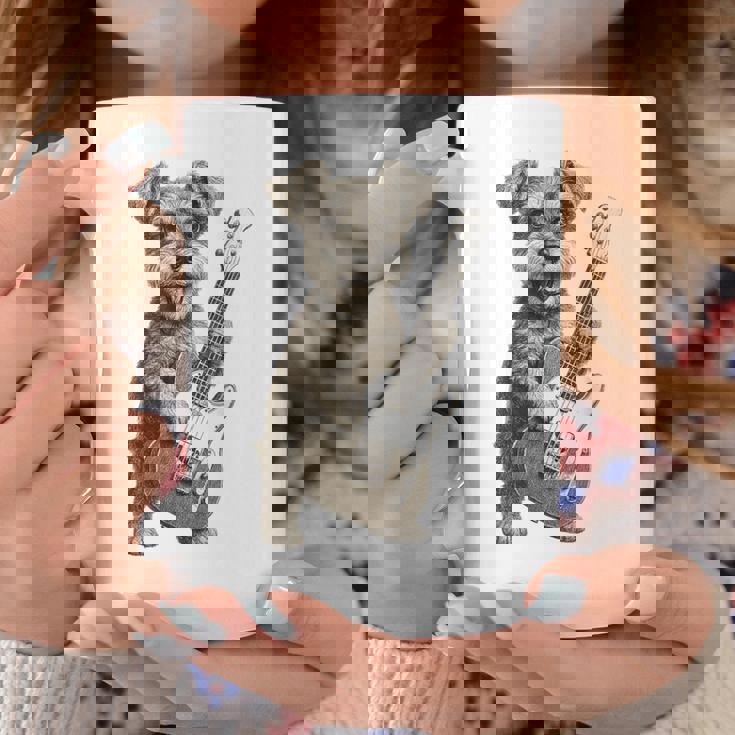 面白いtシャツ シュナウザー 犬 ギター イヌ メンズ 犬好き グッズ かわいい おもしろ 面白い 服 ネタ コーヒーマグ 面白い贈り物