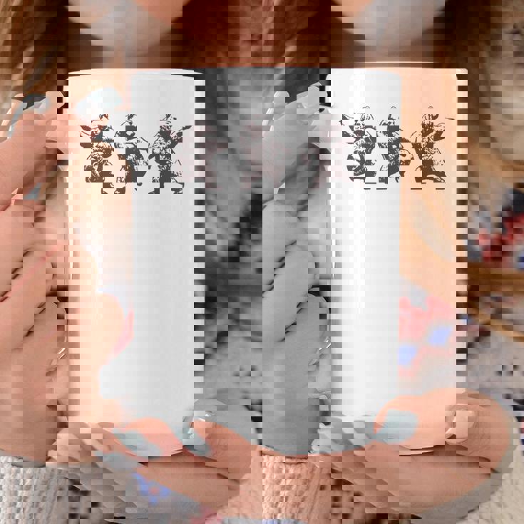 面白いクマのダンスグラフィック。動物愛好家、男性、女性、子供用。 コーヒーマグ 面白い贈り物