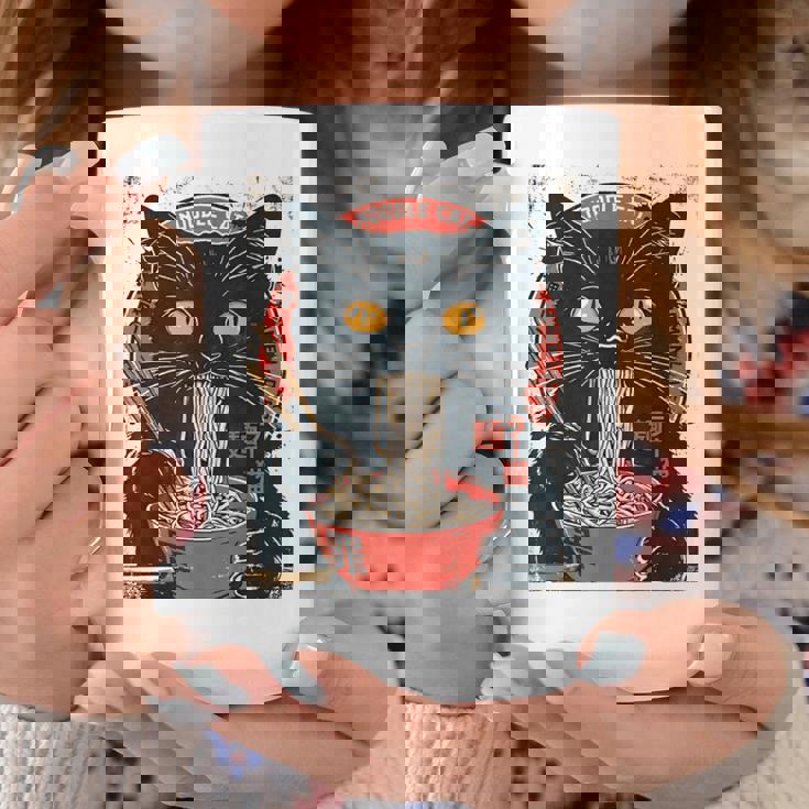 麺 猫 ラーメン好き 和食 猫 アート デザイン コーヒーマグ 面白い贈り物