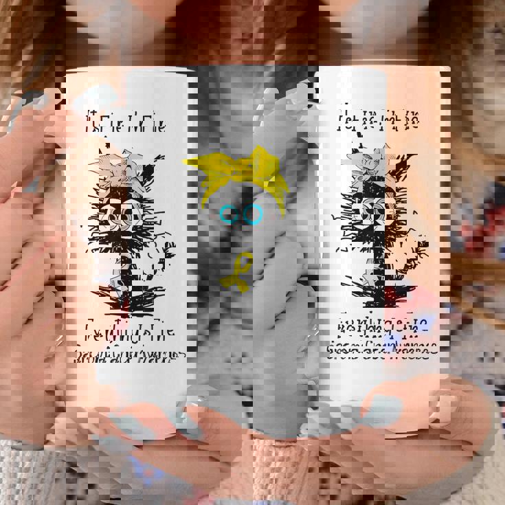 黒猫大丈夫だよ元気だ肉腫啓発 コーヒーマグ 面白い贈り物