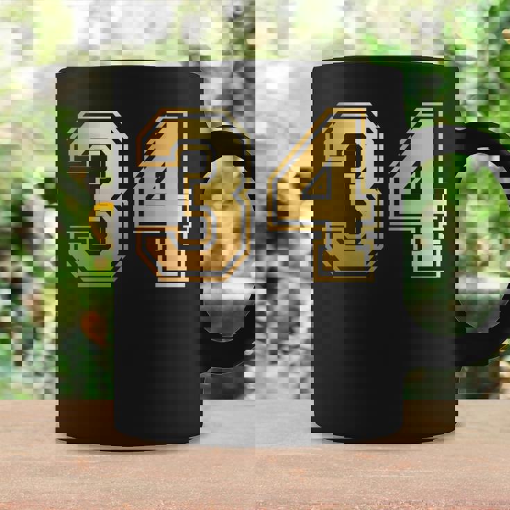 34 ナンバー34 チーム スポーツ グラフィック 代表チームのマッチング 長袖tシャツ コーヒーマグ ギフトのアイデア