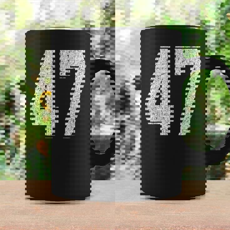 47 ジャージユニフォーム バーシティ スポーツ番号 47歳の誕生日 コーヒーマグ ギフトのアイデア