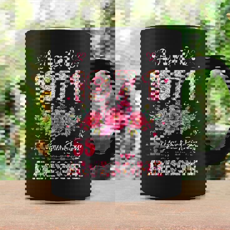 55歳 1971年4月 花柄 55歳 誕生日 男性 女性 コーヒーマグ ギフトのアイデア