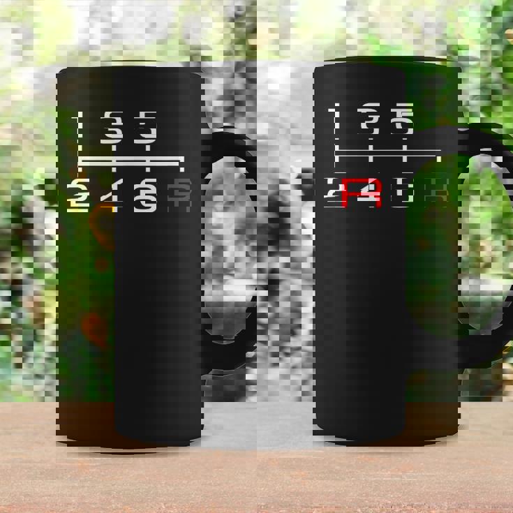 6速マニュアルシフトパターンノブ カーテーマ コーヒーマグ ギフトのアイデア