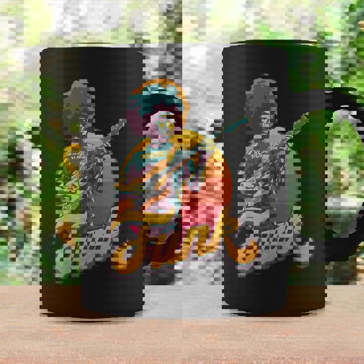 70年代レトロ・ファンク・アフロ・バンド・ギタリスト ジャズ・ファンク&ソウル コーヒーマグ ギフトのアイデア