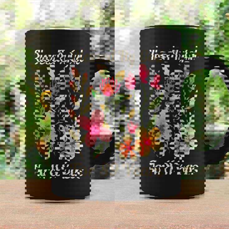 89歳 神様の祝福 可愛い庭の花 89歳の誕生日 コーヒーマグ ギフトのアイデア