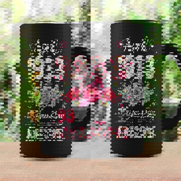 93歳 1933年4月 花柄 93歳 誕生日 男性 女性 コーヒーマグ ギフトのアイデア