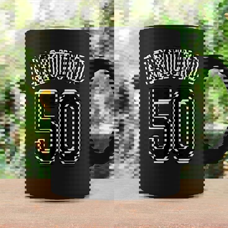 Around 50 アラフィフ（五十歳 50才）【ユニフォーム風】誕生日 50代 面白 コーヒーマグ ギフトのアイデア