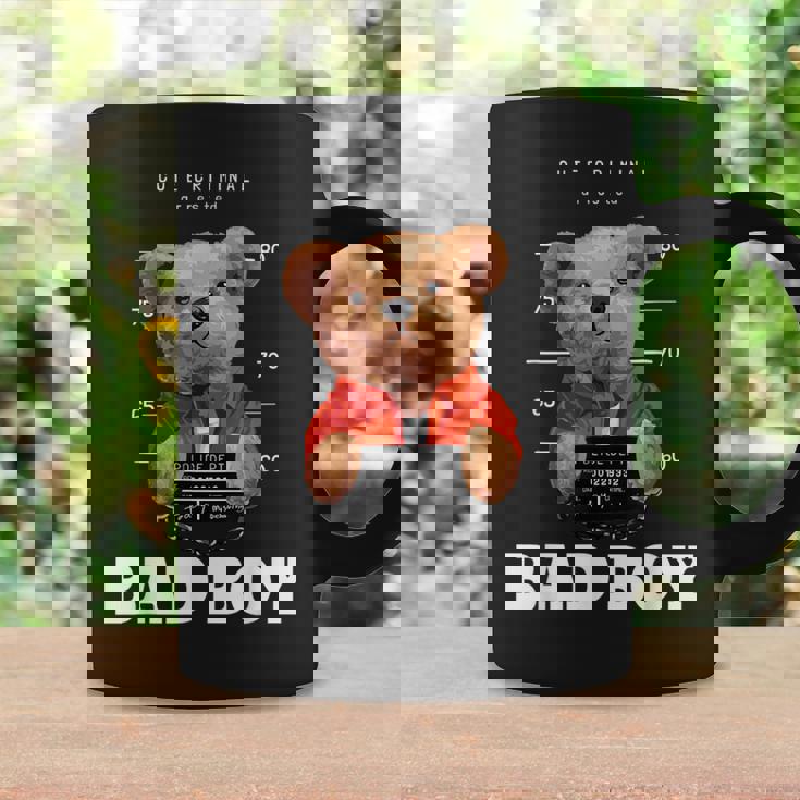 Bad Boy Teddy Bear Graphic tyle Fun コーヒーマグ ギフトのアイデア
