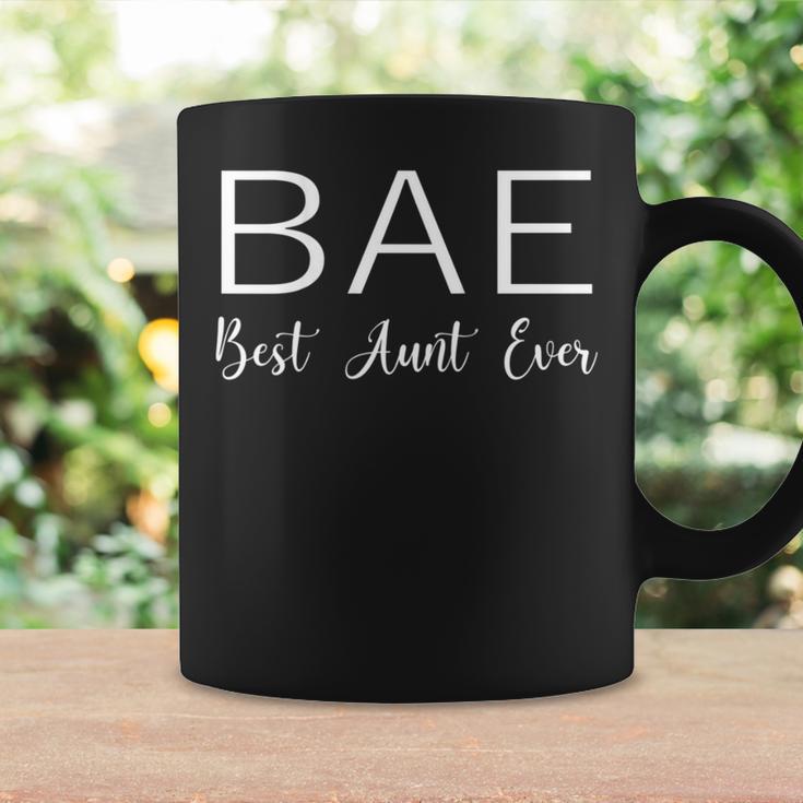 Bae Best Aunt Ever New Favorite Aunt Christmas Idea In Mangas Taza de café Ideas de regalos