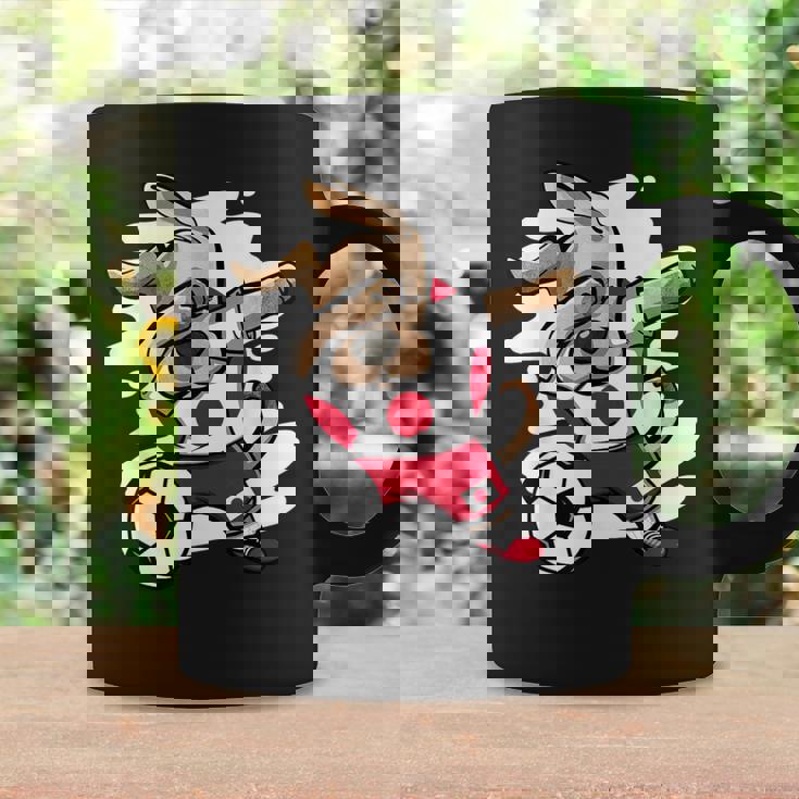 Dabbing Dog Japan サッカーファン ジャージ 日本国旗 フットボール コーヒーマグ ギフトのアイデア