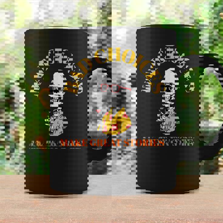Bad Choices Make Greattories スケルトンカクテルパーティー コーヒーマグ ギフトのアイデア