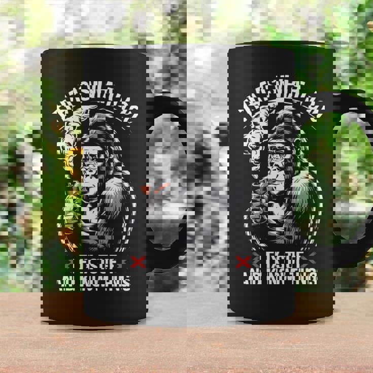 aying I Know Things 皮肉 ギャグ パンゴリラ レディース メンズ 長袖tシャツ コーヒーマグ ギフトのアイデア