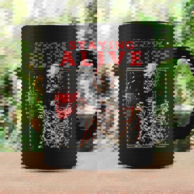 kulltaying Alive スケルトン ドリンクコーヒー コーヒーマグ ギフトのアイデア