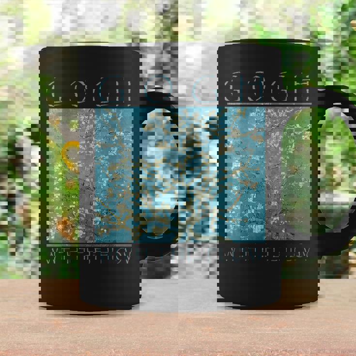 Gogh With The Flow アーモンドブロッサム ヴァン・ゴッホの絵画 コーヒーマグ ギフトのアイデア