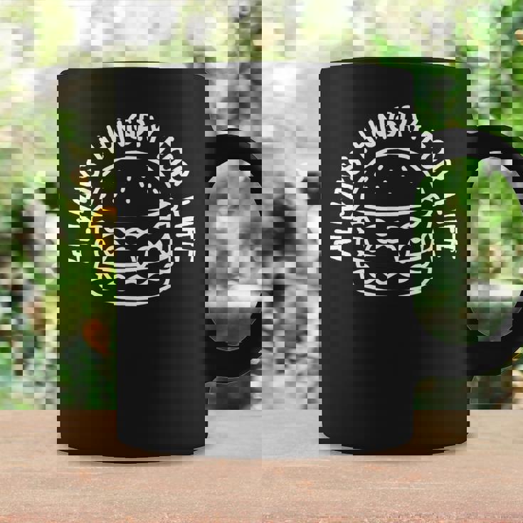 Hungry For Life 賢いハンバーガーデザイン コーヒーマグ ギフトのアイデア