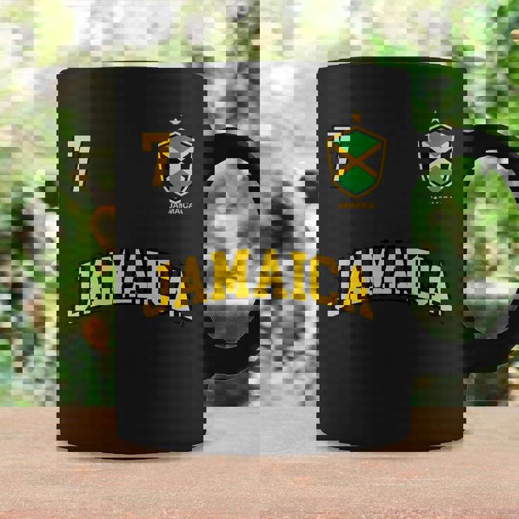 Jamaica チームサッカー ジャマイカ Number 7Occer コーヒーマグ ギフトのアイデア