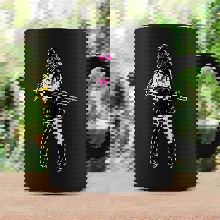 Jun-T-0003-ガスマスクガール コーヒーマグ ギフトのアイデア