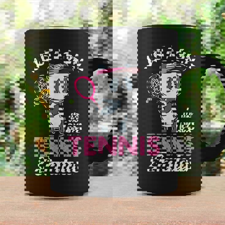 Just A Girl Who Love Tennis & Pandas パンダテニス愛好家 コーヒーマグ ギフトのアイデア