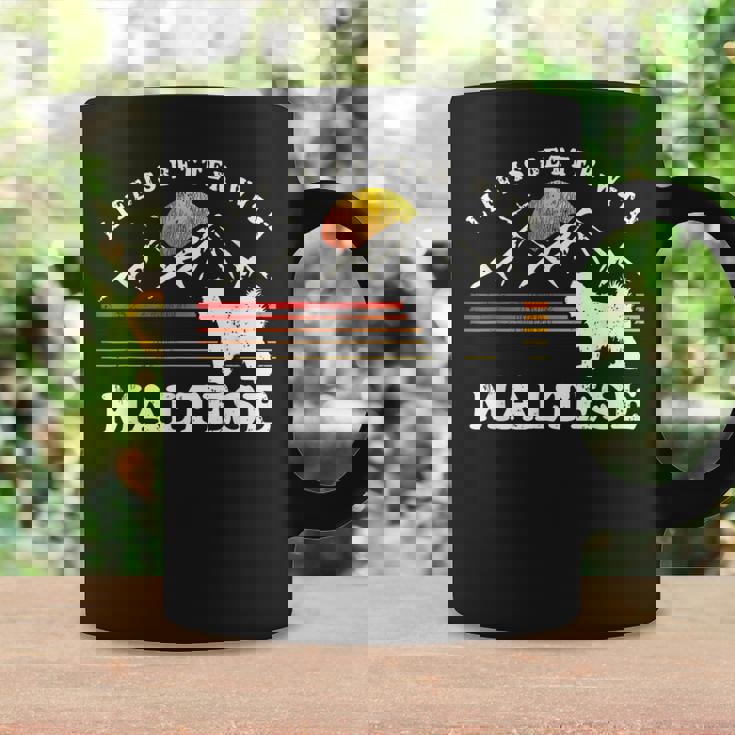 Life Better マルチーズ ビンテージ Dog Mom Dad コーヒーマグ ギフトのアイデア