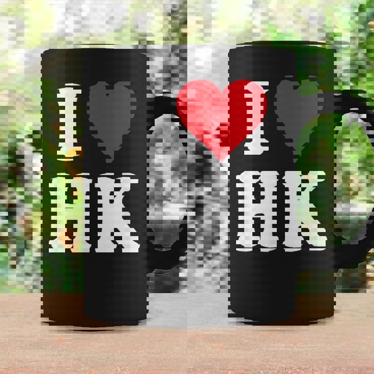 I Love Hk Initials I Heart HK First Last Name H K コーヒーマグ ギフトのアイデア