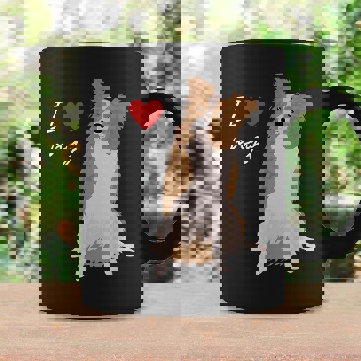 I Love My & Red Merle ボーダーコリー ドッグラバー。 コーヒーマグ ギフトのアイデア