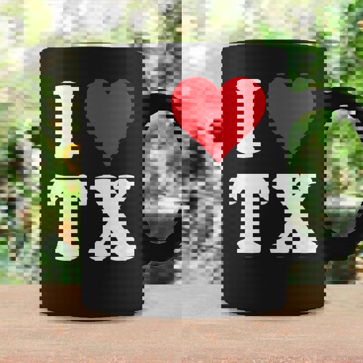 I Love Tx Initials I Heart TX First Last NameX コーヒーマグ ギフトのアイデア