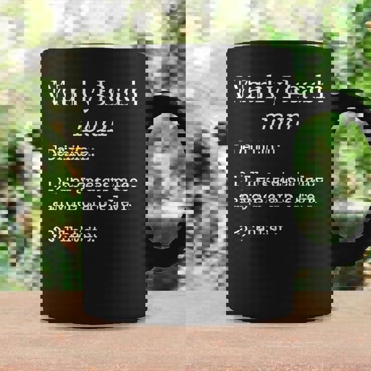 Manly Beachのお土産面白い偽の定義のデザイン コーヒーマグ ギフトのアイデア