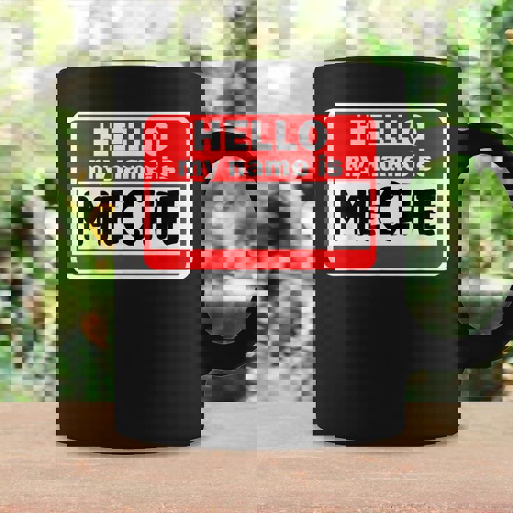 Meche Hello Hi My Name Is ネームオン カスタム コーヒーマグ ギフトのアイデア