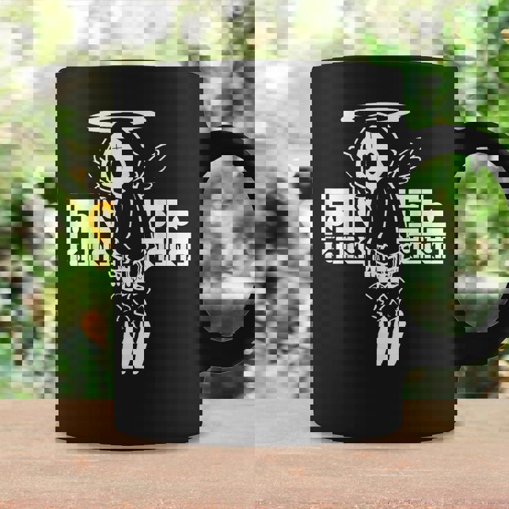 Nog-T-0012-天使-黒 コーヒーマグ ギフトのアイデア