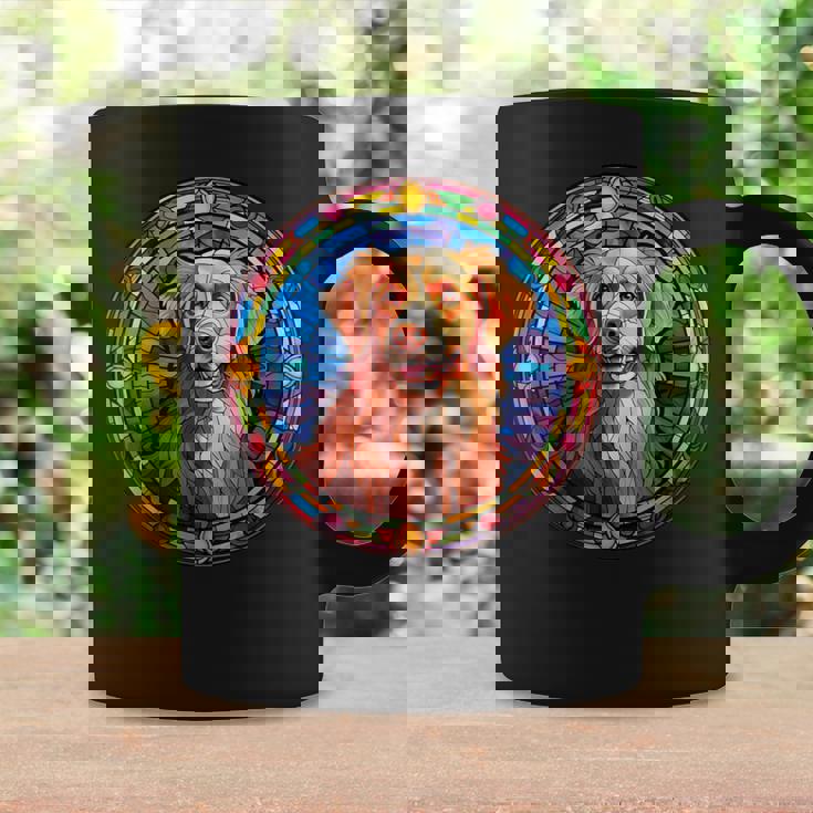 Novacotia Duck Tolling Retriever Toller Dog ステンドグラス コーヒーマグ ギフトのアイデア