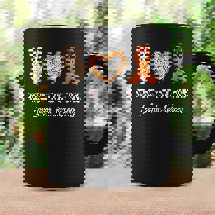 Peace Love Cure 白血病 意識啓発 男性 女性 子供 白血病 コーヒーマグ ギフトのアイデア