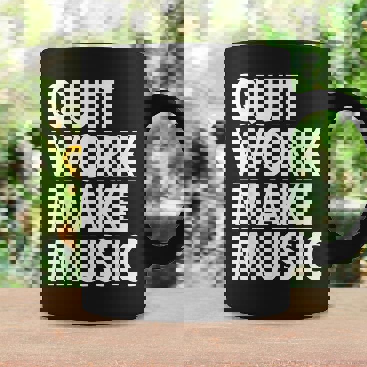Quit Work Make Music 半袖 コーヒーマグ ギフトのアイデア