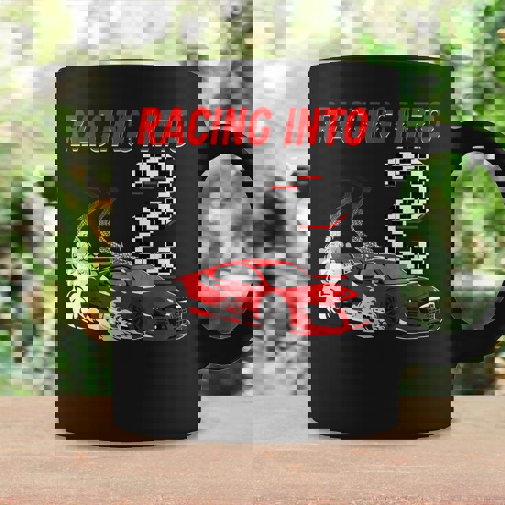 Racing Into 2Nd Birthday レースカー 2歳 幼児 男の子 コーヒーマグ ギフトのアイデア