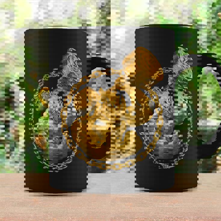 Rhino Beast ワークアウト ゴールド フィットネス ジム 動物 筋肉 ダンベル コーヒーマグ ギフトのアイデア