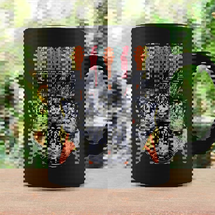 Hiss Cats 子猫 パロディ ロック ロッキン ヴィンテージ レトロ 猫 コーヒーマグ ギフトのアイデア