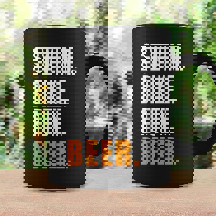 Swim Bike Run スイム バイク ラン ビール トライアスロン トライアスロン スポーツ メンズ レディース コーヒーマグ ギフトのアイデア