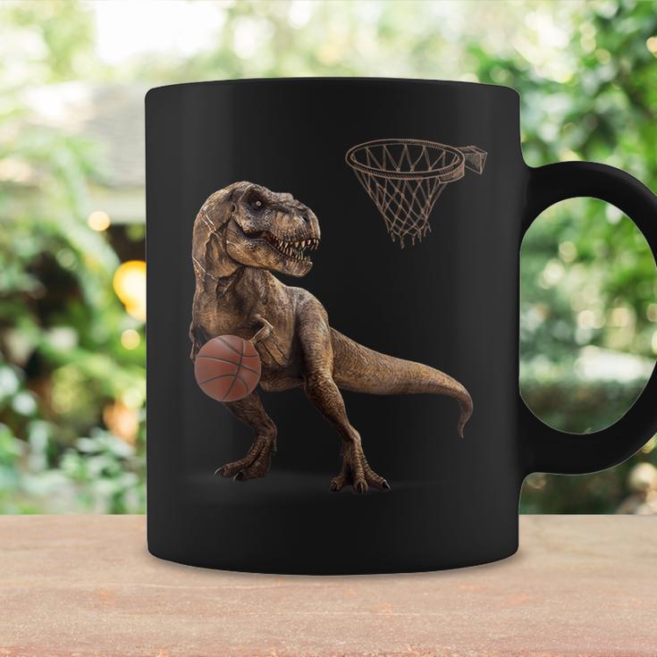 T Rex 恐竜 バスケットボール 面白い恐竜フープ コーヒーマグ ギフトのアイデア